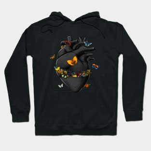 Hurting Black Heart Butterfly by Tobe Fonseca Hoodie